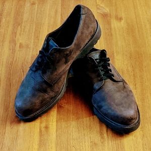 FRYE Distressed Leather Suede Oxford Shoes Men’s Size 12  Brown Like New